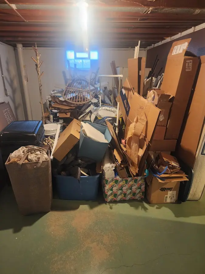 Roll-off dumpster container at job site for 20 Yard Dumpster Rental in Buckingham